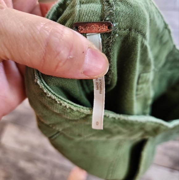 Free People Olive Green Reconstructed Utility Maxi Skirt - Cargo Patchwork - 0 - Picture 6 of 6